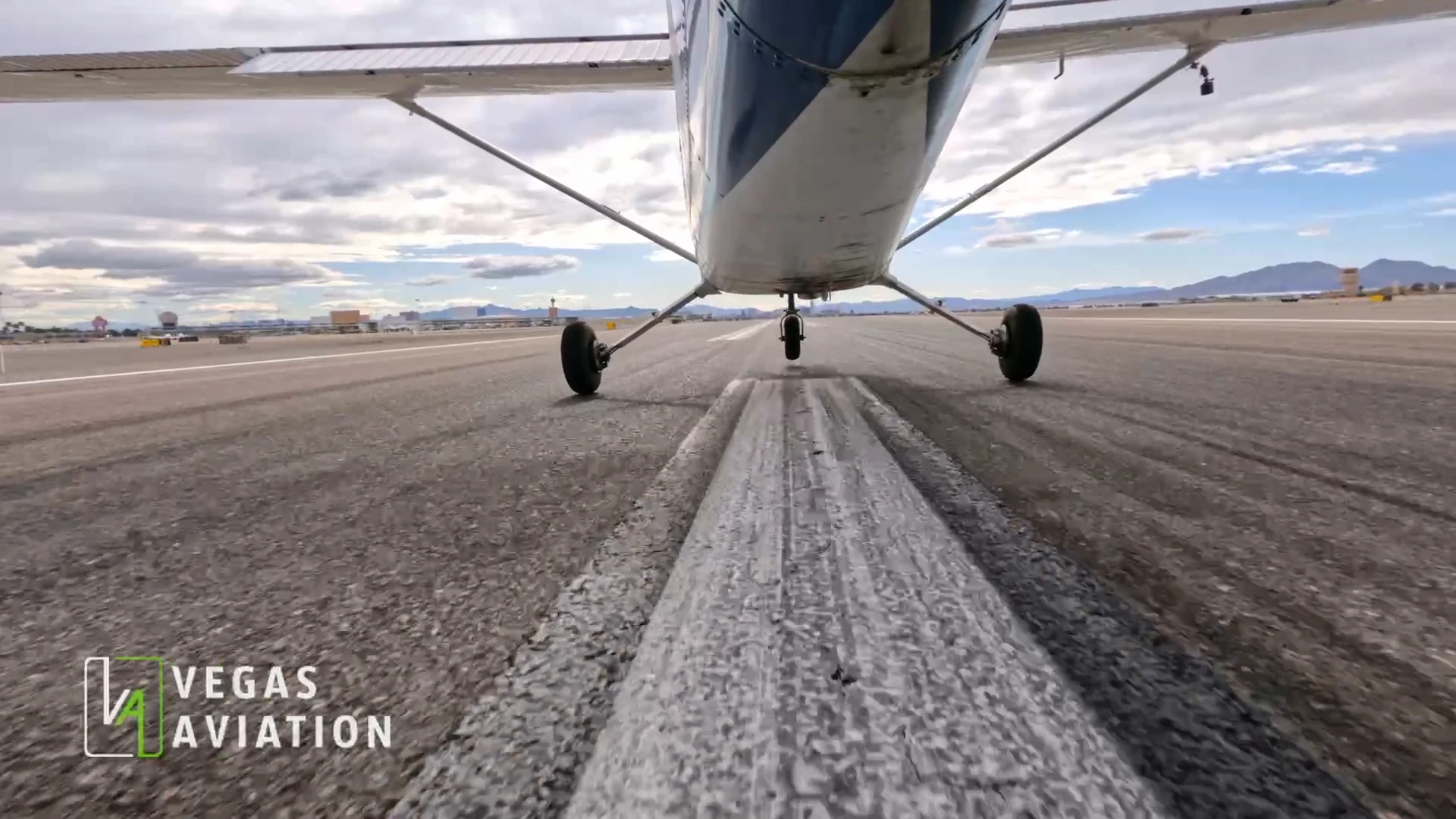 Training aircraft taking off from a runway